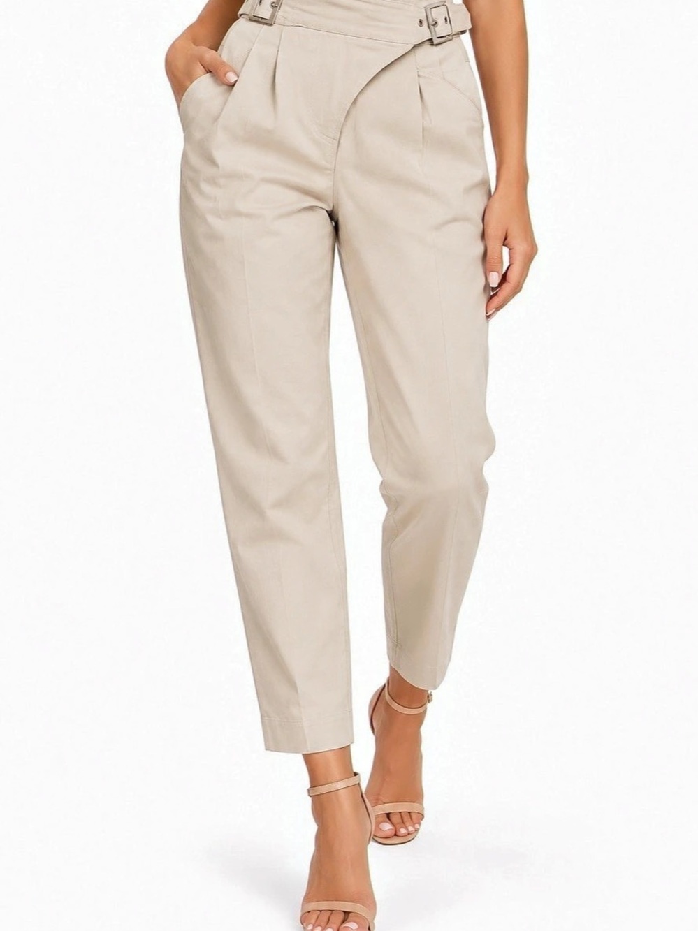 Ted Baker Cropped Trousers in Cream Size 4 Like New